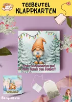 Vorschau - Mal- und Bastelvorlagen - Klappkarten für Teebeutel Wichtel Weihnachten Klasse 1 bis 8 - Seite 1