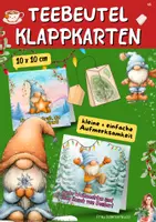 Vorschau - Mal- und Bastelvorlagen - Klappkarten für Teebeutel Wichtel Weihnachten Klasse 1 bis 8 - Deckblatt