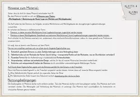 Vorschau - Stationenlernen - Raum-Lage bei Würfelgebäuden, 8x Domino: Beschreibung Würfelgebäude, Förderung Raumorientierung - Seite 1