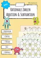 Vorschau - Arbeitsblätter - Addition und Subtraktion negativer Zahlen - Deckblatt