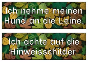 Vorschau - Präsentationen/Tafelbilder - Tafelmaterial "Verhalten im Wald" (Sachunterricht) - Seite 1
