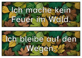 Vorschau - Präsentationen/Tafelbilder - Tafelmaterial "Verhalten im Wald" (Sachunterricht) - Seite 2