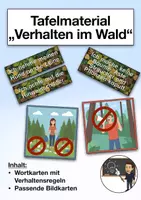 Vorschau - Präsentationen/Tafelbilder - Tafelmaterial "Verhalten im Wald" (Sachunterricht) - Deckblatt