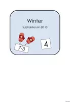 Vorschau - Arbeitsblätter - Klettmappe (TEACCH-Mappe) zur Subtraktion im ZR 10 - Thema Winter - Seite 2