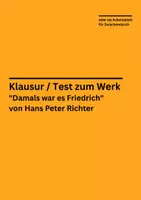 Vorschau - Arbeitsblätter - Klassenarbeit / Arbeitsblatt zu "Damals war es Friedrich" von Hans Peter Richter - Deckblatt