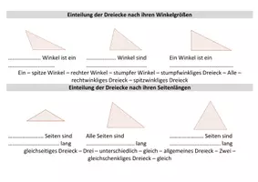 Vorschau - Arbeitsblätter - Dreiecksarten im Überblick mit Übungsaufgaben - Deckblatt