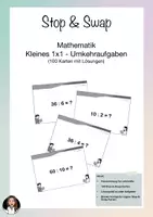 Vorschau - Spiele - Stop & Swap | kleines 1×1 | 100 Übungskarten (Division) - Deckblatt