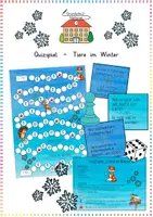 Vorschau - Spiele - Quizspiel – Tiere im Winter – Spielerische Wiederholung der Überwinterungsstrategien (Sachunterricht / Biologie) - Deckblatt