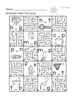 Vorschau - Arbeitsblätter - WINTER Phonics Worksheets: CVC Words & Vowel Practice - Seite 1