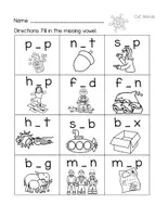 Vorschau - Arbeitsblätter - WINTER Phonics Worksheets: CVC Words & Vowel Practice - Seite 2