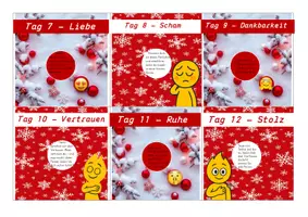 Vorschau - Mal- und Bastelvorlagen - Emotionen Adventskalender als Rubbellose - Seite 2