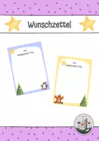 Vorschau - Stationenlernen - Wunschzettel Weihnachten. Kreatives Schreiben, Schreibanlass, schreiben, Deutsch. Wunschliste - Deckblatt