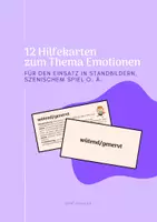 Vorschau - Fördermaterial/Inklusion - 12 Hilfekärtchen zum Thema Emotionen - Deckblatt
