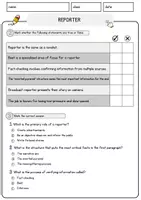 Vorschau - Arbeitsblätter - Reporter Jobs Englisch Leseverstehen mit Richtig-Falsch-, Multiple-Choice- und Offenen Fragen (Englisch Arbeitsblatt) - Seite 2