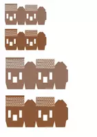 Vorschau - Mal- und Bastelvorlagen - Wichteltür - Lebkuchenhaus für Back-Szene - Seite 3