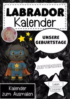 Vorschau - Anderer Materialtyp - Labradorklasse Geburtstagskalender im Superheldenstil - Deckblatt