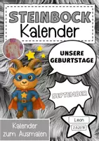 Vorschau - Anderer Materialtyp - Steinbockklasse Geburtstagskalender im Superheldenstil - Deckblatt