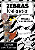 Vorschau - Anderer Materialtyp - Zebraklasse Geburtstagskalender im Superheldenstil - Deckblatt