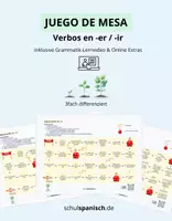 Vorschau - Spiele - Spanisch Würfelspiel – regelmäßige -er/-ir Verben (A1–A2) | Differenziert + Online-Extras - Deckblatt