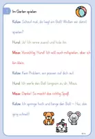 Vorschau - Aufgabenkarten - Dialoggeschichten für 3 Kinder: Hund, Katze & Maus für die 1. und 2. Klasse (Niveau 1) - Seite 1