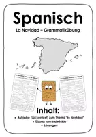 Vorschau - Arbeitsblätter - La Navidad en España (Lückentext). Übung zum Indefinido - Deckblatt