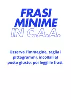 anteprima - Esercizi - 5 frasi minime in CAA-Comunicazine Aumentativa Alternativa - Pagina di copertina