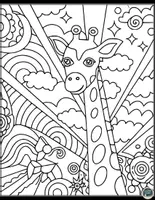 Vorschau - Mal- und Bastelvorlagen - Giraffen Abenteuer – Kreative Pop Art Malvorlagen Materialpaket - Seite 2