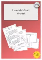 Vorschau - Arbeitsblätter - Lese-Mal-Blatt Wichtel differenziert mit Zusatzaufgaben (Kl. 2/3) - Deckblatt