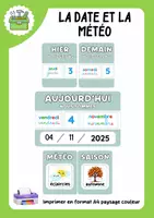 Aperçu - Affichage - Outil la date et la météo - Page de couverture