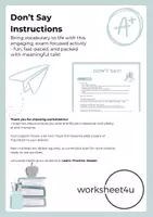 Vista previa - Juegos / Gamificación - Don’t Say! Game Instructions - Portada