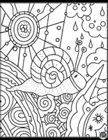 Vorschau - Mal- und Bastelvorlagen - Spaßige Pop Art Schnecke Ausmalbilder - Seite 2