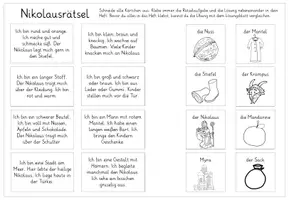 Vorschau - Arbeitsblätter - Nikolaus: Leserätsel - Seite 1