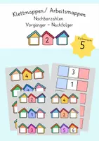 Vorschau - Fördermaterial/Inklusion - Klettmappen/ Arbeitsmappen: Nachbarzahlen Vorgänger Nachfolger im Zahlenraum 5 - Deckblatt
