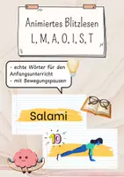 Vorschau - Spiele - Animiertes Blitzlesen mit Bewegungspausen L M A O I S T - Deckblatt