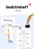 Vorschau - Arbeitsblätter - Gedichteheft: 1. Klasse - Deckblatt