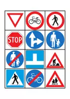 Vorschau - Spiele - Verkehrsschilder erkennen & zuordnen – spielerisches Zuordnungsspiel für die Verkehrserziehung - Deckblatt