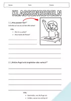 Vorschau - Arbeitsblätter - Klassenregeln - Vorstellungsblätter und Ausmalseiten - Deckblatt