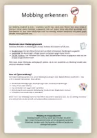 Vorschau - Arbeitsblätter - Mobbing erkennen - handlungsorientierter Unterricht - Seite 1