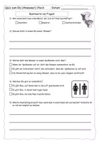 Vorschau - Arbeitsblätter - Quiz zum Klo-Check (mit Lösung) - Deckblatt