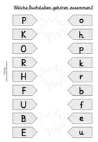 Vorschau - Arbeitsblätter - Buchstaben zuordnen (Grundschrift, differenziert, interaktiv) - Seite 1