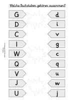 Vorschau - Arbeitsblätter - Buchstaben zuordnen (Grundschrift, differenziert, interaktiv) - Seite 2