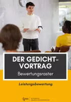 Vorschau - Test - Gedichtvortrag Bewertungsraster - Deckblatt
