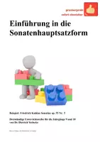 Vorschau - Stundenentwürfe - Einführung in die Sonatenhauptsatzform - Deckblatt