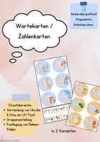 Vorschau - Bildkarten - Wartekarten / Zahlenkarten (in 2 Varianten) - Deckblatt