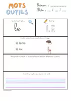 Aperçu - Feuilles d'exercices - Les mots outils - Page 2