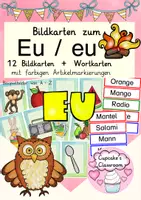 anteprima - Flashcard - Buchstabe Lautverbindung "Eu" Einführung Bildkarten, Wortkarten, Alphabetisierung, DaZ, Deutsch (Combinazione di suoni "Eu" – Carte illustrate) - Pagina di copertina