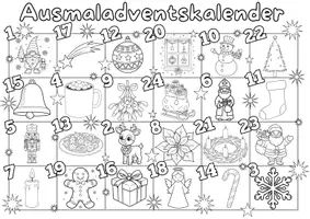 Vorschau - Mal- und Bastelvorlagen - Ausmaladventskalender - Seite 2