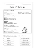 Vorschau - Arbeitsblätter - Englisch Klasse 5 There is/ There are - Deckblatt