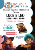 anteprima - Materiale di supporto/inclusione - Libro divinità egizie LUCE E LEO A SPASSO NEL TEMPO - Pagina di copertina
