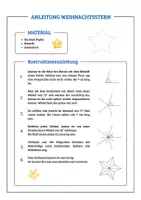 Vorschau - Mal- und Bastelvorlagen - Anleitung zum Zeichnen eines Weihnachtssterns - Seite 1